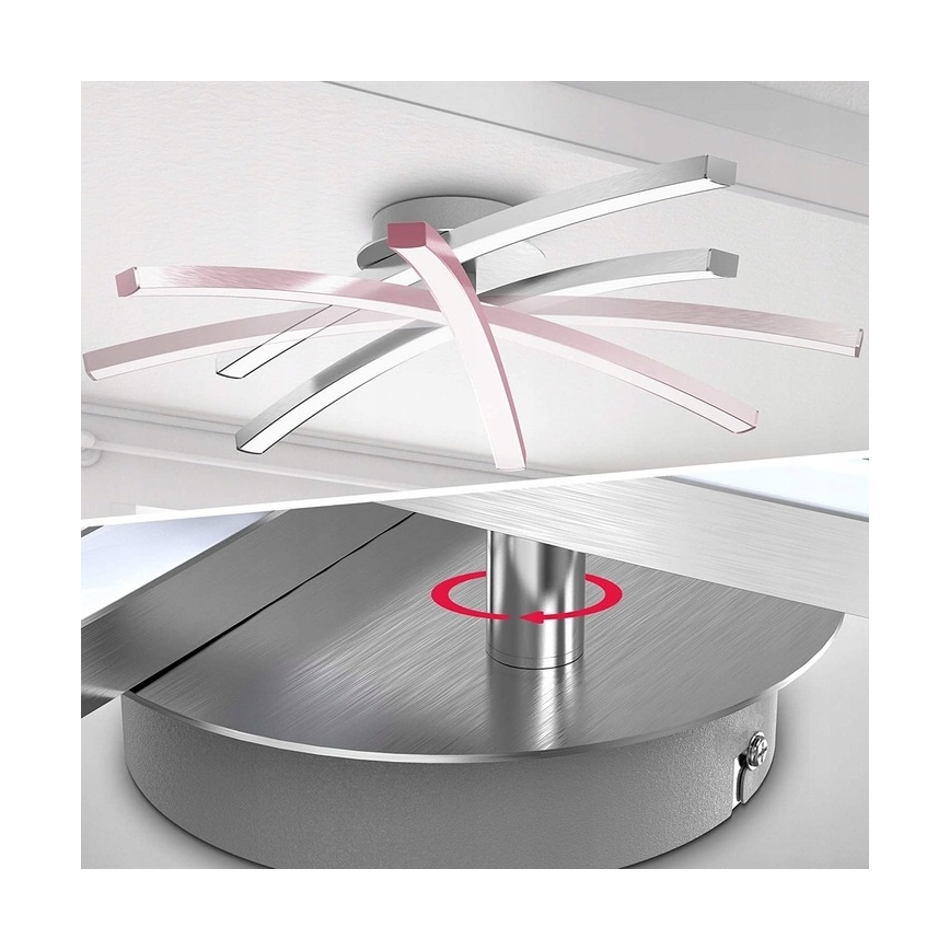 LED stropna svetilka 2xLED/6W/230V v sijajnem kromu