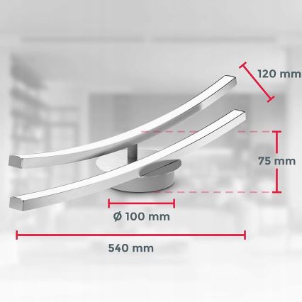 LED stropna svetilka 2xLED/6W/230V v sijajnem kromu