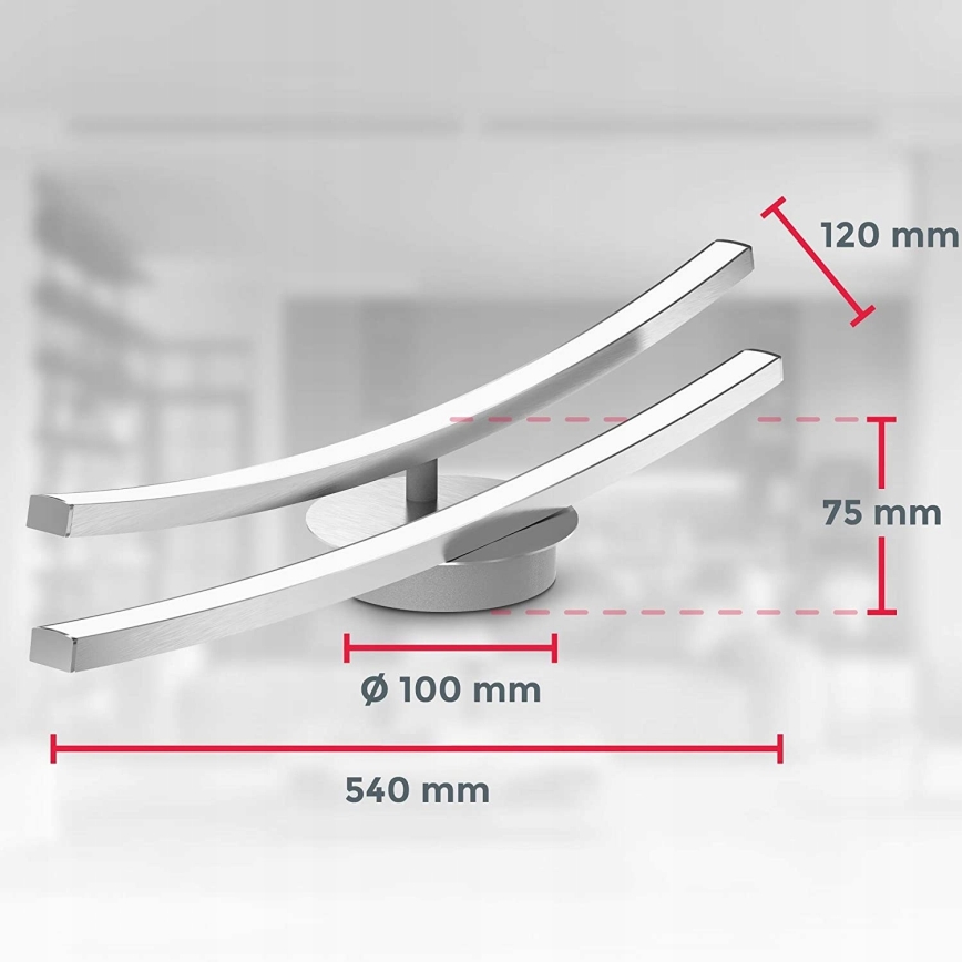 LED stropna svetilka 2xLED/6W/230V v sijajnem kromu