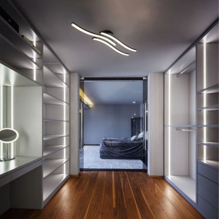 LED stropna svetilka 3xLED/6W/230V 2700K črna