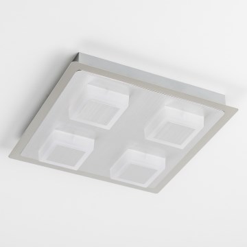 LED stropna svetilka 4xLED/5W/230V 3000K 28x28 cm matni krom