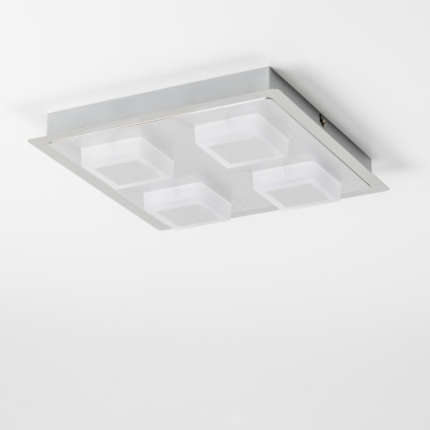 LED stropna svetilka 4xLED/5W/230V 3000K 28x28 cm matni krom