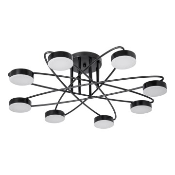 LED stropna svetilka 8xLED/7W/230V 3000-6000K premera 70 cm, črna