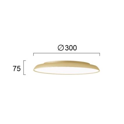 LED stropna svetilka ART LED/21W/230V zlata