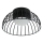 LED stropna svetilka BETSY, 12 W, 230 V, premer 25 cm, črna