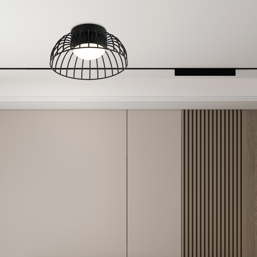 LED stropna svetilka BETSY, 12 W, 230 V, premer 25 cm, črna