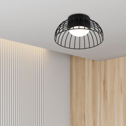 LED stropna svetilka BETSY, 12 W, 230 V, premer 25 cm, črna