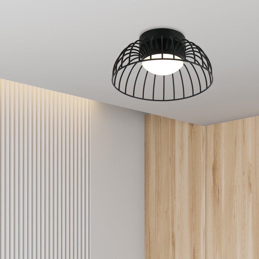 LED stropna svetilka BETSY, 12 W, 230 V, premer 25 cm, črna