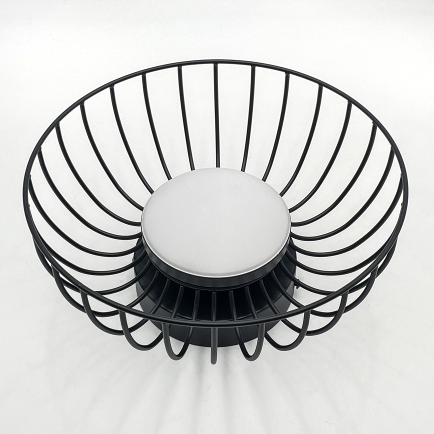 LED stropna svetilka BETSY, 12 W, 230 V, premer 25 cm, črna