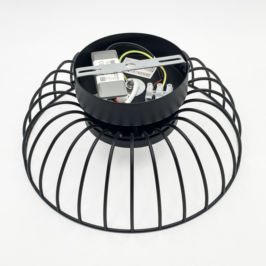 LED stropna svetilka BETSY, 12 W, 230 V, premer 25 cm, črna