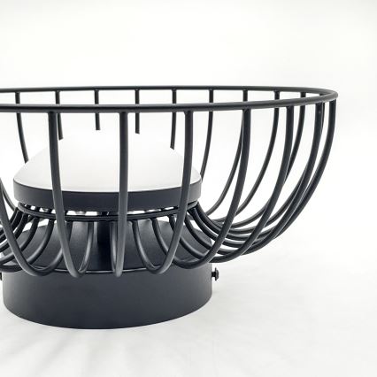 LED stropna svetilka BETSY, 12 W, 230 V, premer 25 cm, črna
