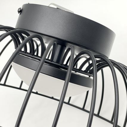LED stropna svetilka BETSY, 12 W, 230 V, premer 25 cm, črna