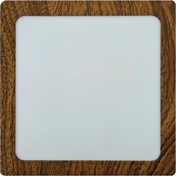 LED Stropna svetilka BLOCK LED/12W/230V 4200K 16,3x16,3 cm rjava