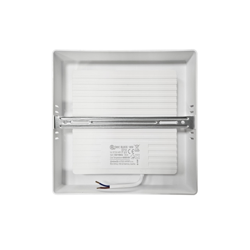 LED Stropna svetilka BLOCK LED/18W/230V 4000K 21,4x21,4 cm bela
