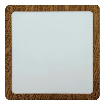 LED Stropna svetilka BLOCK LED/18W/230V 4200K 22x22 cm rjava