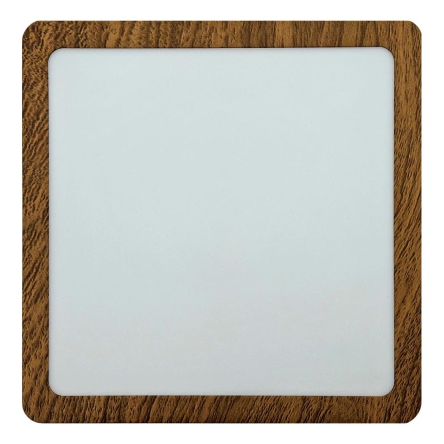 LED Stropna svetilka BLOCK LED/18W/230V 4200K 22x22 cm rjava