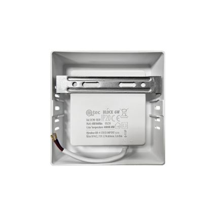 LED Stropna svetilka BLOCK LED/6W/230V 4000K 12x12 cm bela