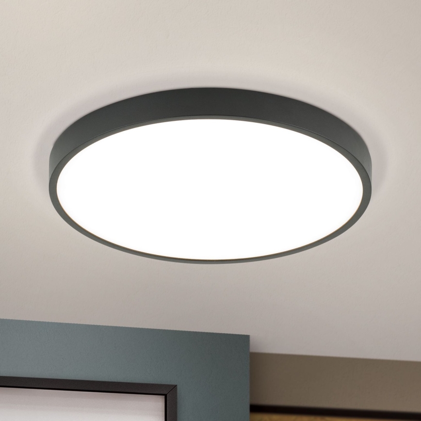 LED Stropna svetilka BULLY LED/28W/230V pr. 28 cm črna