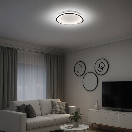 LED stropna svetilka CALI LED/30W/230V, premer 40 cm, črna