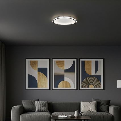 LED stropna svetilka CALI LED/30W/230V, premer 40 cm, črna