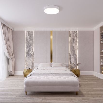 LED Stropna svetilka CLEO LED/24W/230V 3000K pr. 30 cm bela