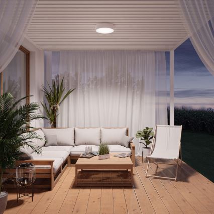 LED Stropna svetilka CLEO LED/24W/230V 3000K pr. 30 cm bela