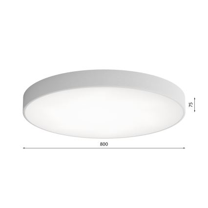 LED Stropna svetilka CLEO LED/96W/230V 3000K pr. 80 cm siva