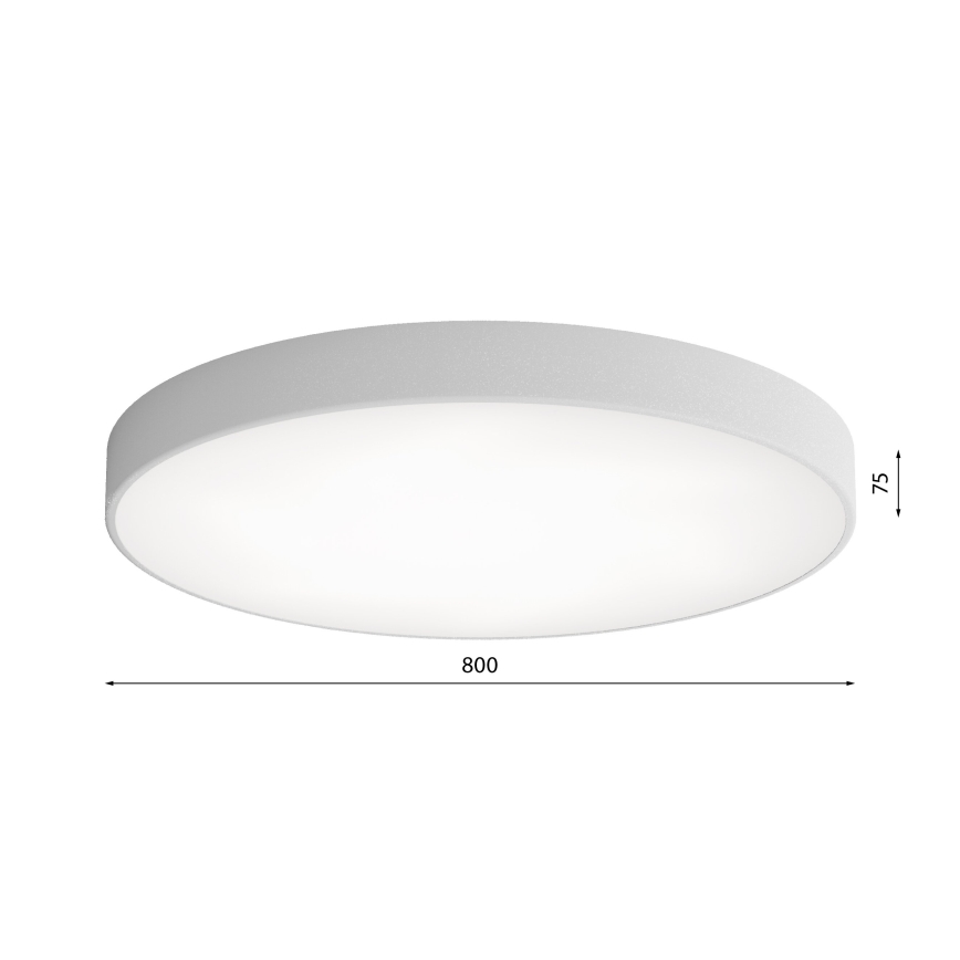 LED Stropna svetilka CLEO LED/96W/230V 3000K pr. 80 cm siva