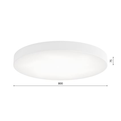 LED Stropna svetilka CLEO LED/96W/230V 4000K pr. 80 cm bela