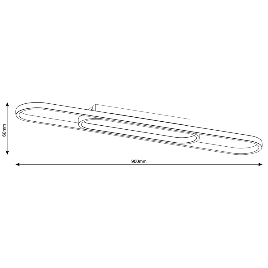 LED Stropna svetilka CORDOBA LED/26W/230V črna