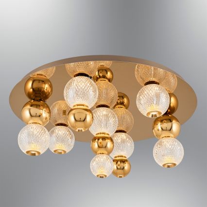 LED Stropna svetilka CREMONA LED/37W/230V 3000K zlata