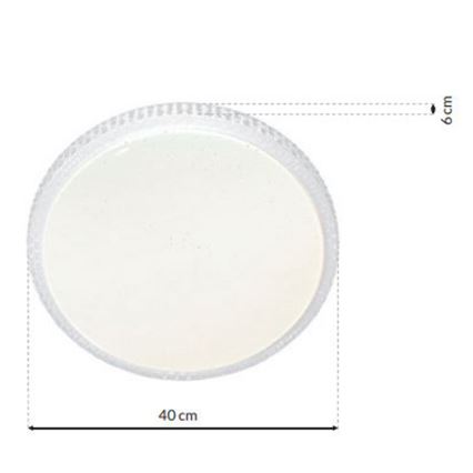 Zatemnjevalna LED stropna svetilka CRUZ LED/40W/230V 2000lm + daljinski upravljalnik