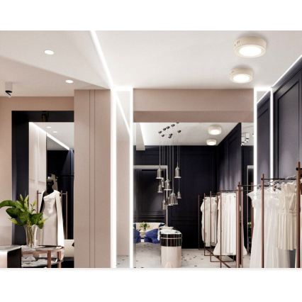 LED stropna svetilka DIEGO LED/12W/230V 4000K IP40 Ø 16,5 cm bela