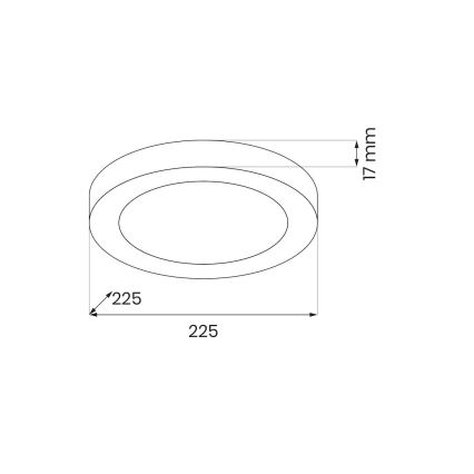 LED stropna svetilka EVORA LED/18W/230V 3000/4000/6000K premer 22,5 cm bela
