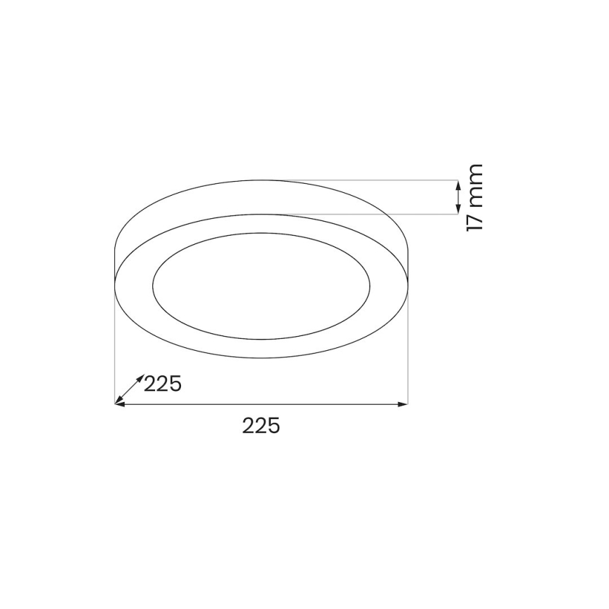LED stropna svetilka EVORA LED/18W/230V 3000/4000/6000K premer 22,5 cm bela