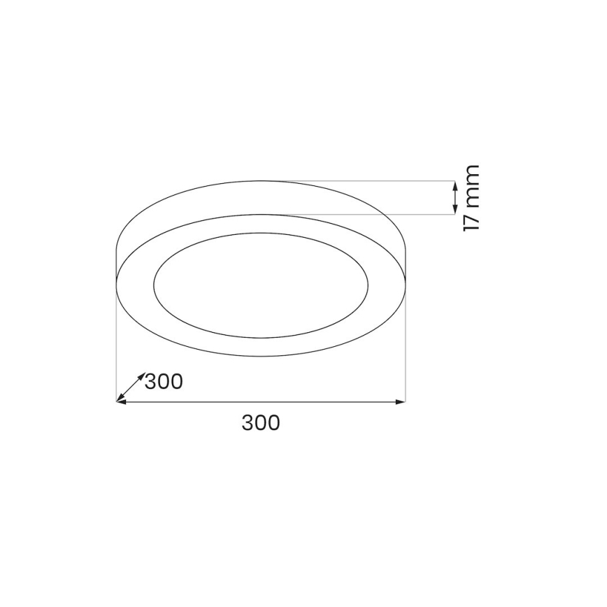 LED stropna svetilka EVORA LED/24W/230V 3000/4000/6000K Ø 30 cm črna