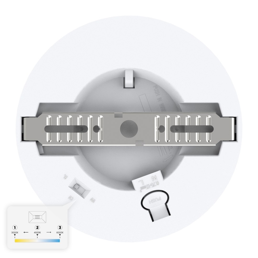 LED stropna svetilka EVORA LED/6W/230V 3000/4000/6000K premer 14 cm bela