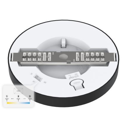 LED stropna svetilka EVORA LED/6W/230V 3000/4000/6000K premer 14 cm črna