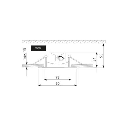 LED Stropna svetilka EYE LED/5W/100-250V 3000K