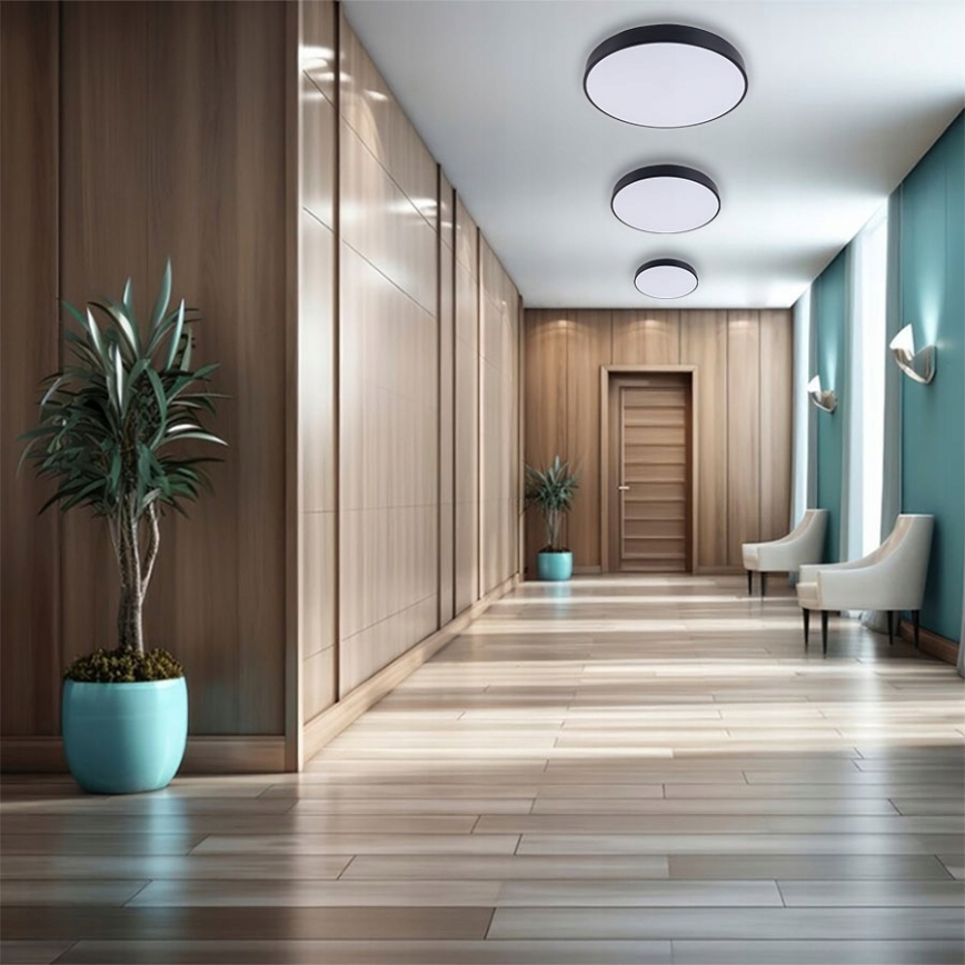LED Stropna svetilka FELIZ LED/30W/230V 4000K pr. 30 cm črna