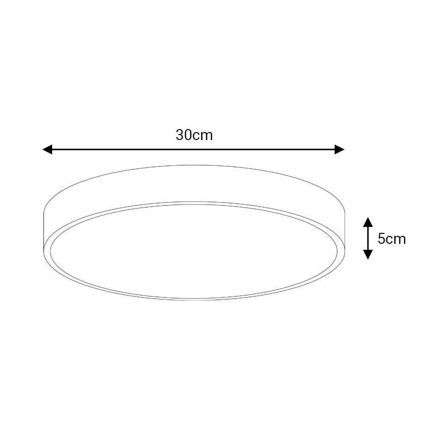LED Stropna svetilka FELIZ LED/30W/230V 4000K pr. 30 cm črna