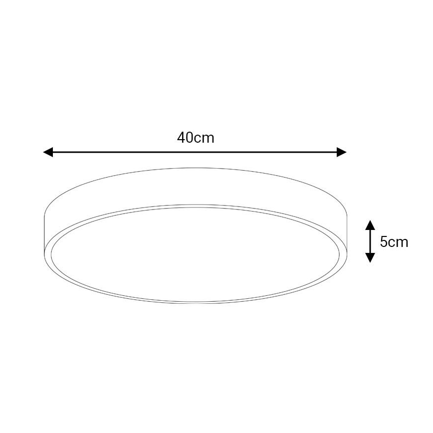 LED Stropna svetilka FELIZ LED/40W/230V 4000K pr. 40 cm črna