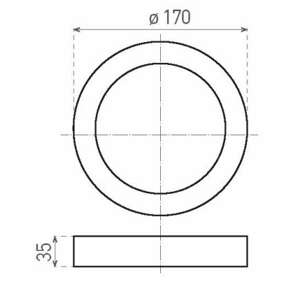 LED Stropna svetilka FENIX LED/12W/230V 2800K pr. 17 cm