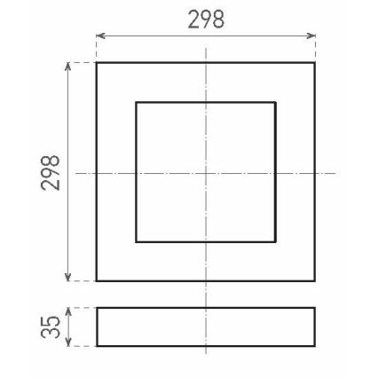 LED Stropna svetilka FENIX LED/24W/230V 2800K 29,8 cm