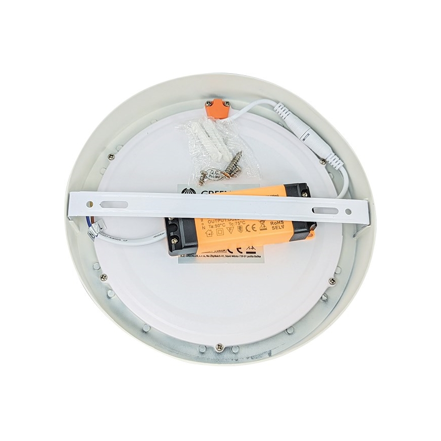 LED Stropna svetilka FENIX LED/24W/230V 3800K pr. 29,8 cm snow bela