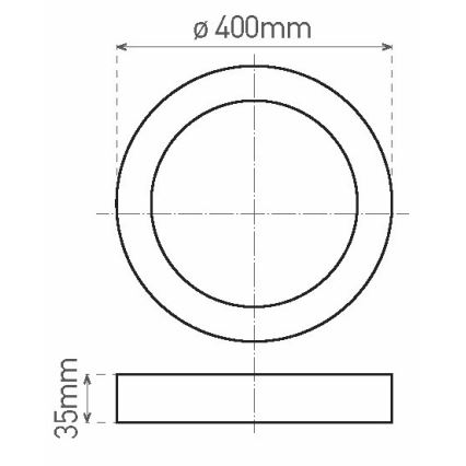 LED Stropna svetilka FENIX LED/32W/230V 3800K pr. 40 cm