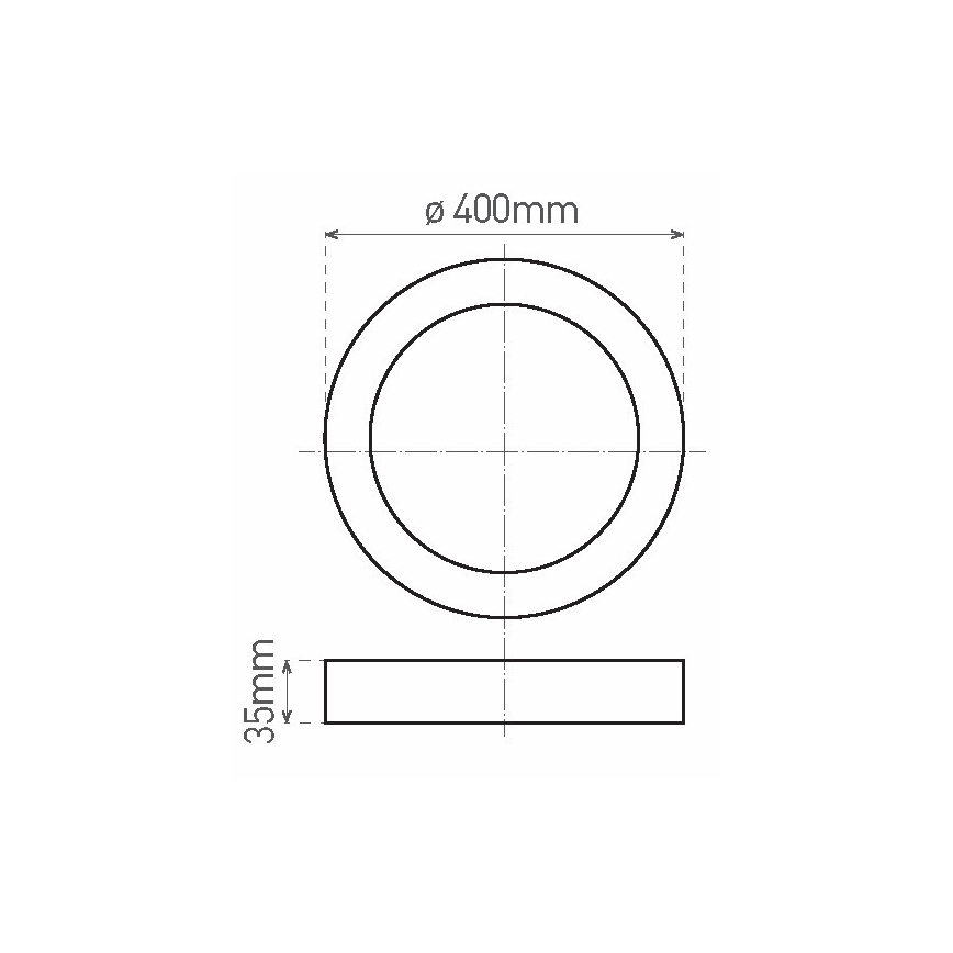 LED Stropna svetilka FENIX LED/32W/230V 3800K pr. 40 cm snow bela