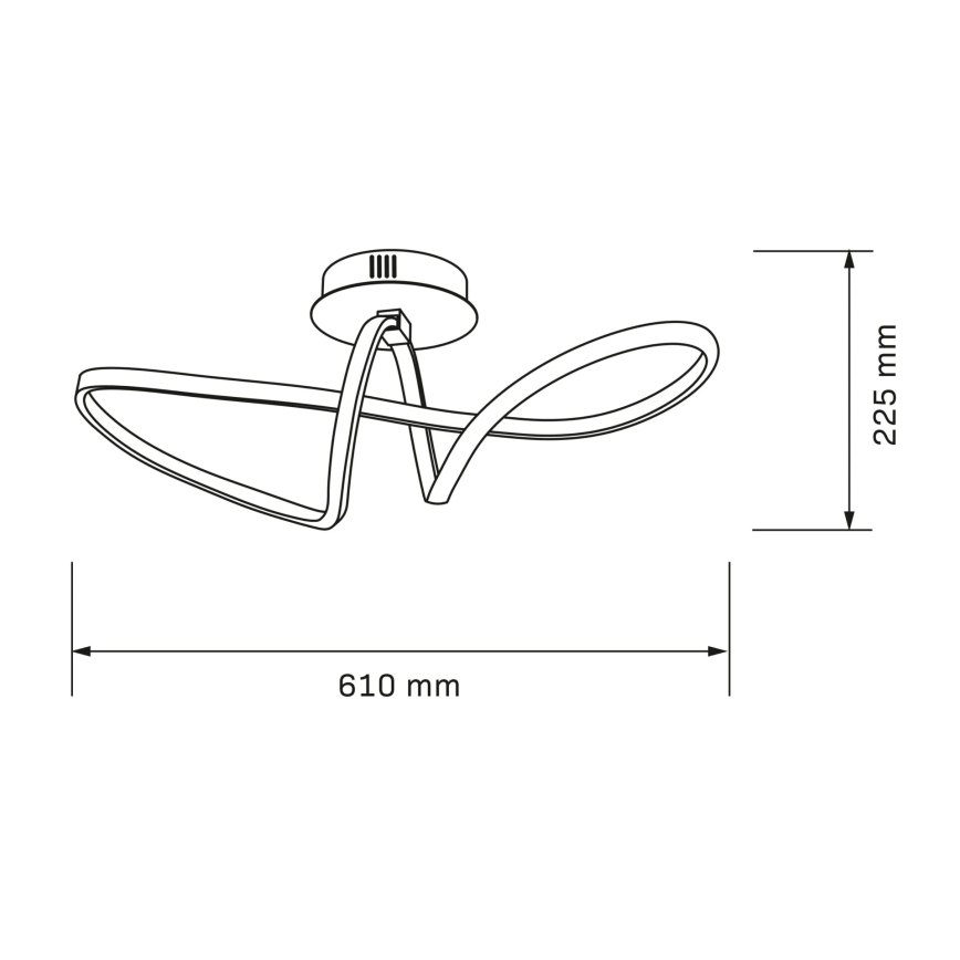 LED stropna svetilka FLAVIA LED/33W/230V 24x61 cm črna