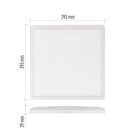 LED Stropna svetilka FLORI LED/18W/230V 4000K bela 29x29 cm