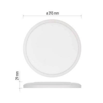 LED Stropna svetilka FLORI LED/18W/230V 4000K bela pr. 29 cm